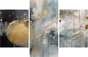 Tablou - Abstracție cu minge de aur (90x60 cm)