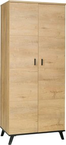 Dulap SIRAN TYPE 1, stejar lefkas, DTD laminat, cu 2 usi, 81x55x191 cm
