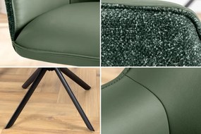 Set 2 scaune Pivotante, Piele Naturala LE GRAND verde