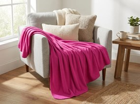 Patura fleece FLEORA, purpurova Dimensiune: 180 x 200 cm