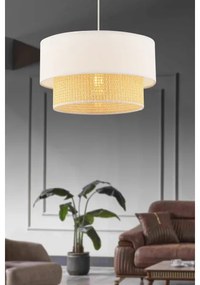 Lustră suspendată pe cablu ECHO 1xE27/60W/230V crem/bej