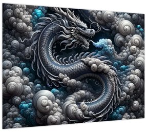 Tablou – Dragon în fum (70x50 cm)