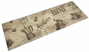 vidaXL Covor de bucătărie lavabil Coffee, maro, 60x180 cm, catifea