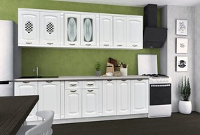 Bucatarie Katy 2 MDF, 260 cm, Alb