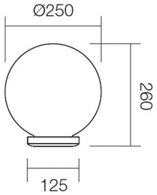 Abajur de rezervă Redo 9771 SFERA d. 25 cm IP44 alb