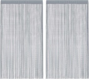vidaXL Perdele șir 2 buc Gri deschis 140x250 cm