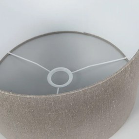 Abajur din bumbac Taupe cu interior alb 35/35/20