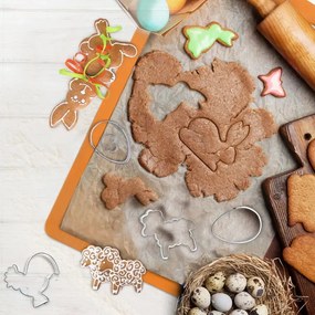 Set 2 forme din inox pentru tăiat aluatul Orion Egg