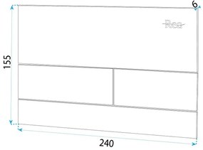 Clapeta pentru rezervor incastrat K011A-Q Rea T negru mat