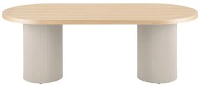 Masă de dining cu blat cu aspect de lemn de frasin 100x220 cm Solva – House Nordic
