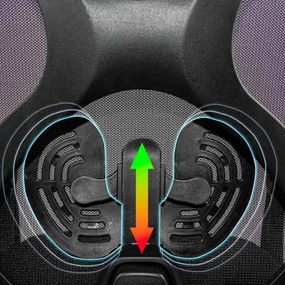 OFF 636 negru - scaun ergonomic din mesh cu suport picioare
