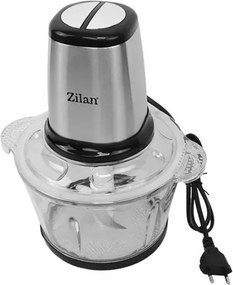 Tocator legume-fructe Zilan ZLN3898 din inox, Vas din sticla capacitate 2L, 2 trepte de viteza + pulse, Putere 400W