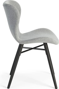 MAZZONI EXPORT ALTEA Gri (țesătură Rio 180) / picioare negre – SCAUN MODERN PENTRU LIVING / SUFRAGERIE / BUCĂTĂRIE / BIROU