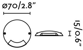 Corp de iluminat LED încastrat de exterior FARO 70546 KEENAN-2 LED/0,5 W/12V IP67