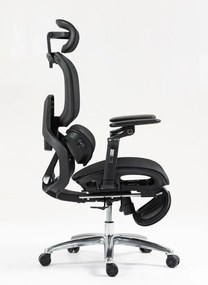 RESIGILAT- VIGOCHAIR ULTRA PRO ROLLER Scaun ergonomic, spatar reglare verticala, suport lombar cu masaj si incalzire, sezut translatie, cotiere 6D, suport picioare, Full Mesh, Negru