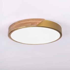 BRILAGI - Plafonieră LED PILANA LED/24W/230V stejar/auriu Ø 30 cm