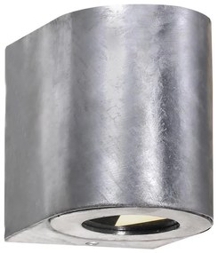 Nordlux - CANTO Aplică LED de exterior pentru perete 2xLED/6W/230V IP44 argintie