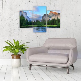 Tablou cu peisaj montan sălbatic (90x60 cm)