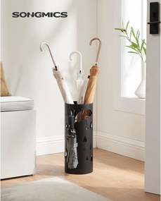 Suport metalic pentru umbrele ANABEL, 17x41 cm, negru SongmicsHome