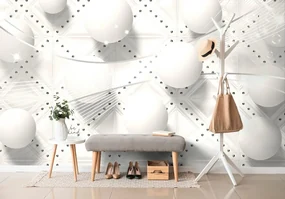 Tapet lux în design alb și negru