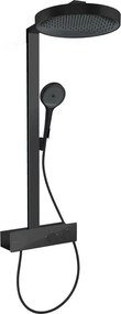 Coloana de dus cu baterie termostatata negru mat Hansgrohe Rainfinity ShowerTablet 350