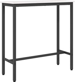 vidaXL masă Alb 100 x 40 x 101 cm Lemn ingineresc și oțel