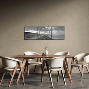Tabloul cu autostrada (cu ceas) (90x30 cm)