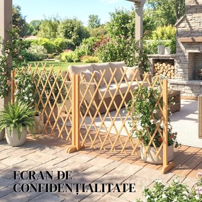 Outsunny Gard extensibil grilaj armonică separator grădină | Aosom Romania