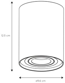 Spot TUBE Lucide 22952/01/02 1xGU10/50W/230V auriu