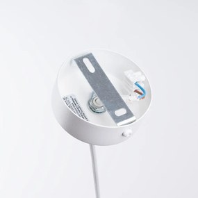 Lustră albă cu abajur din sticlă Belinda – Sollux