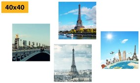 Set tablouri vedere la Turnul Eiffel în Paris