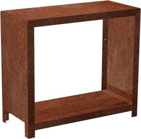 Magazie de lemne Stora pentru grădină 80 x 80 x 40 cm, corten CORGARDEN 1038