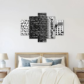 Tablou cu arhitectura alb neagră (150x105 cm)