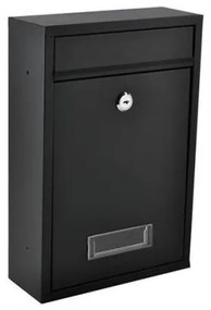 Cutie postala, otel galvanizat, negru, 21.7x8.5x32 cm, Malatec