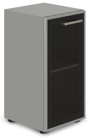 TopOffice Premium dulap jos îngust, stânga, 39,9 x 40,4 x 80 cm, gri