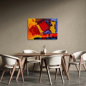 Tablou pe sticlă cu abstracție (70x50 cm)