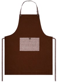 Șorț bucătărie Heda maro închis, 70 x 85 cm