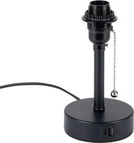 Brilagi - Lampă de birou TABLON cu port USB 1xE27/25W/230V negru/alb