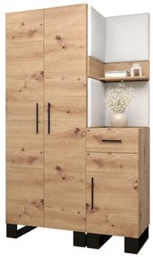 Set mobilier pentru hol Amanda 6 (Stejar artisan + Alb). 1085909
