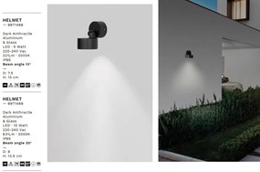 Mini Aplica tip Spot LED directionabil iluminat exterior IP65 HELMET D-7,5cm
