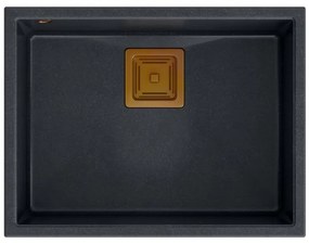 Chiuveta din granit DAVID 50 negru metalic