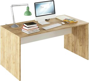 Masa birou RIOMA TYP 16, stejar artisan/alb, DTD laminat, 160x80x76 cm