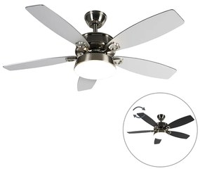 Ventilator de tavan din oțel cu telecomandă incl. LED - Malaki