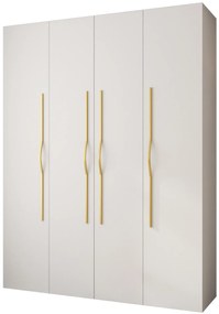Dulap de haine 180 cm Carmela 50-2 (alb + Auriu). 1126754