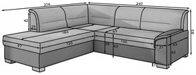 Coltar extensibil Bergen pe dreapta Monolith 48
