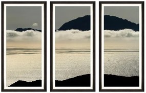 Tablou 3 piese Framed Art Ocean And Clouds