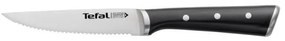 Tefal - Set de 4 cuțite pentru steak din oțel inoxidabil ICE FORCE, 11 cm, crom/negru