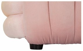 Bancă roz-deschis cu tapițerie din catifea Softy – Mauro Ferretti