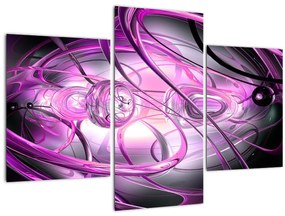 Tabloul cu abstracție frumoasă în violet (90x60 cm)