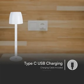 Lampă de birou LED încărcabilă, dimabilă, 3W, 5V, 3000K, neagră